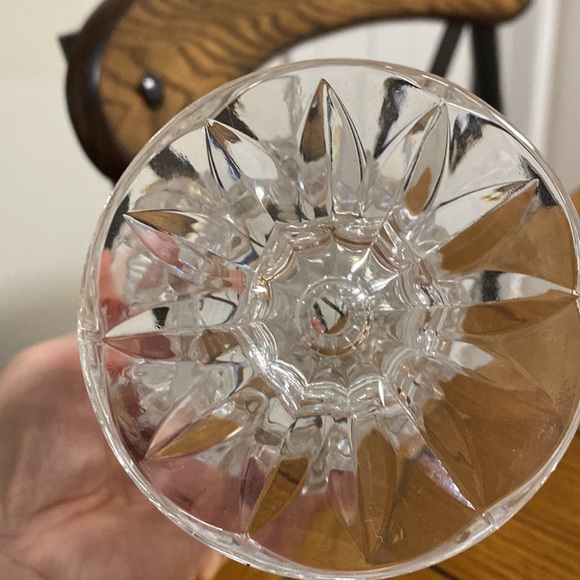 Vintage Heavy Clear Glass Hurricane Vase - Picture 2 of 2